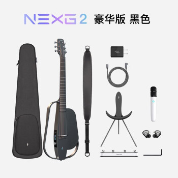 enya恩雅NEXG2智能民谣吉他 碳纤维加振电箱 蓝牙内录初学者音响吉它 38英寸NEXG 2黑色豪华款