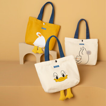 ins手提便携帆布袋购物小袋子创意可爱日系女学生包包简约便当包白色