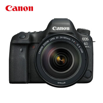 Canon EOS 6D Mark II 6D2全画幅专业单反相机 L级24-105标准镜头套装（约2620万像素/4K延时视频短片）