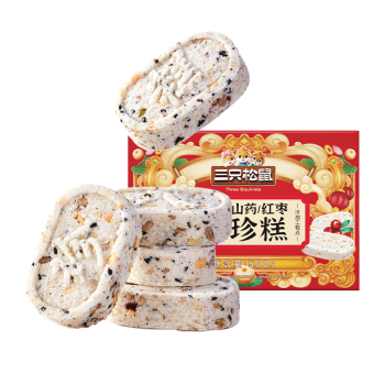 三只松鼠八珍糕500g 坚果红枣山药实糕饼干蛋糕点心早餐传统中式糕点