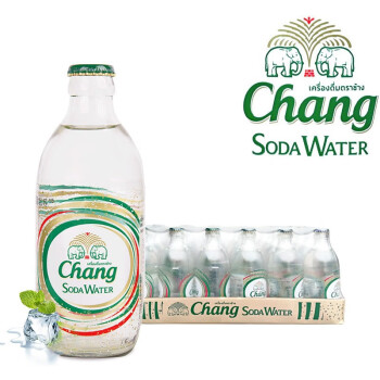 Chang泰国chang泰象牌苏打水325ml*24玻璃瓶0糖0脂含气泡苏打饮料