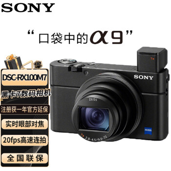 索尼（SONY） DSC-RX100M7 RX100 VII 黑卡7数码相机轻巧便携备机 （24-200mm）