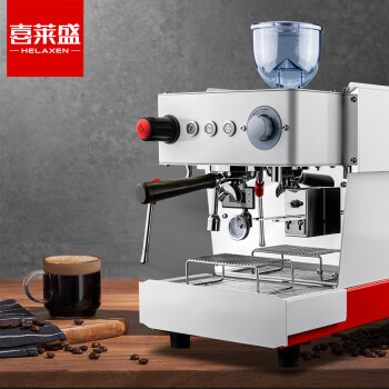 喜莱盛现磨咖啡机商用意式研磨咖啡机 半自动咖啡机商用双头意式卡布奇诺款KB01-PARG