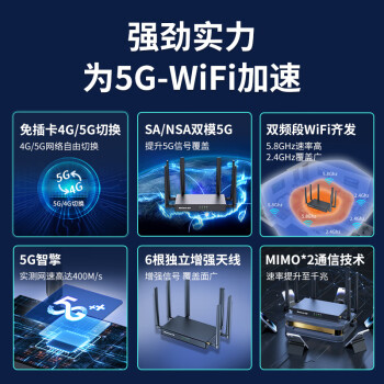 纽曼5G无线路由器随身WiFi移动工业企业级CPE转有线转wifi无限网卡免拉宽带全国通用流量2024款