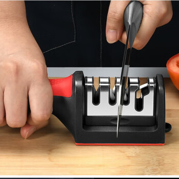 品恒作 磨刀器 家用菜磨刀开刃工具三合一多功能四段磨刀石2个装 DE
