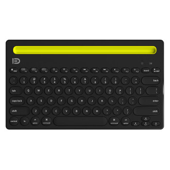 富德 无线键盘 便携式笔记本简约商务办公超薄键盘 手机卡槽 多设备连接 IK3381 黑色
