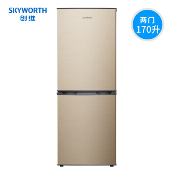 skyworth创维170升 双开门小型迷你冰箱 节能省电家用除菌 BCD-170