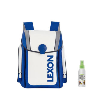 LEXON学生背包LER8002（蓝色）+大嘴猴驱蚊液 蓝色背包 小学 