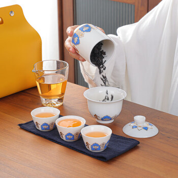 蒋莱（JANLA）榜眼堂便携式旅行茶具套装简约户外白瓷 白瓷1 其他款式联系客服