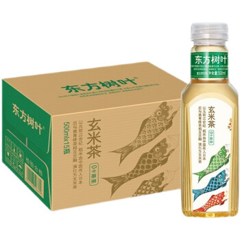 农夫山泉东方树叶玄米茶复合茶饮料500ml15瓶整箱年货送礼