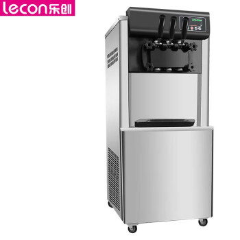 乐创（Lecon）全自动雪糕机冰淇淋机商用 软冰激凌机冰激淋机圣代 立式磨砂喷涂黑色大产量 LC-4000