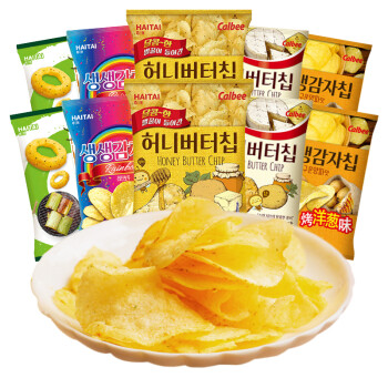 京品优选张艺兴同款韩国进口海太卡乐比蜂蜜黄油薯片60g6袋土豆脆片