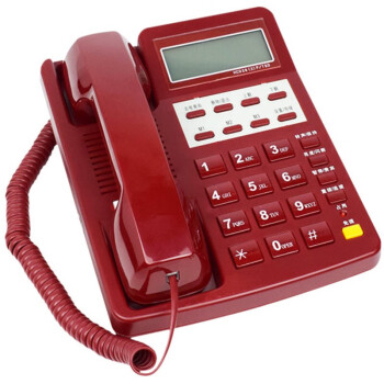 FUQIAO 富桥HCD28(3)P/TSD型 主叫号码显示电话机(统型原厂)红色政务话机 保密话机 防雷击