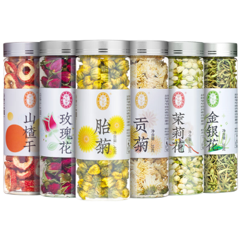 宁安堡（AN NING PU）食品 日常办公组合养生花茶组合 花草组合茶6罐/组 