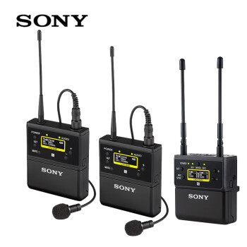 索尼（SONY）UWP-D27 一拖二无线双领夹麦克风套装 无线腰包式话筒 直播设备（URX-P41D*1+UTX-B40发射器*2）