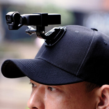 MAXCAM 适用大疆dji灵眸OSMO POCKET 2 1 口袋云台相机帽子夹鸭舌帽头带第一人称拓展支架配件
