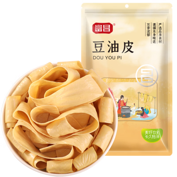 富昌食品 干豆腐皮火锅食材富昌豆油皮150g*10袋/件