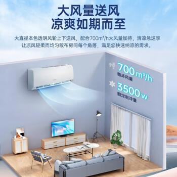 志高（CHIGO）空调挂机 大1匹 新能效节能省电 智能自清洁 卧室客厅壁挂式空调挂机