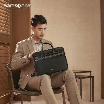 Samsonite/新秀丽公文包14英寸商务电脑包男士手提包斜挎包45Q*09016黑色