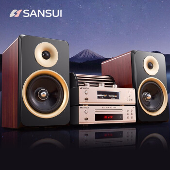 山水（SANSUI） N1发烧级胆机音响功放一体机大功率高音质蓝牙音箱低音炮客厅家用cd机dvd播放机hifi桌面迷你音响 M2组合【音箱+胆机功放+CD碟机】