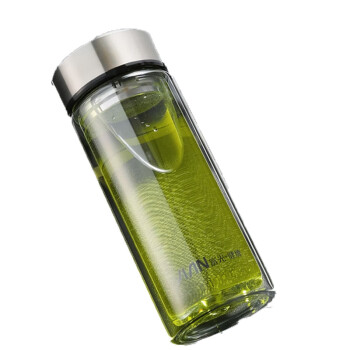 富光 双层玻璃杯保温杯男办公泡茶杯学生隔热便携过滤带盖水杯380ml 
