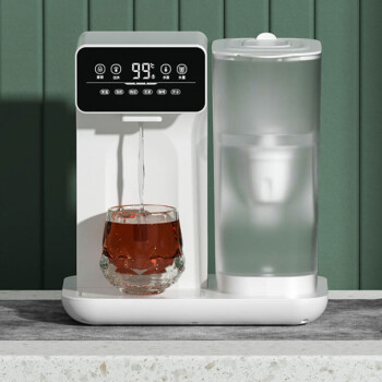 集米D1即热式饮水机 家用桌面台式饮水机 小型速热电热水壶过滤净化直饮机 白色 即热型 2.8升