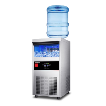 德玛仕（DEMASHI）制冰机商用桶装水自来水两用奶茶店大型小型冰粒机全自动吧台方块冰块制冰器大容量GS-90Z