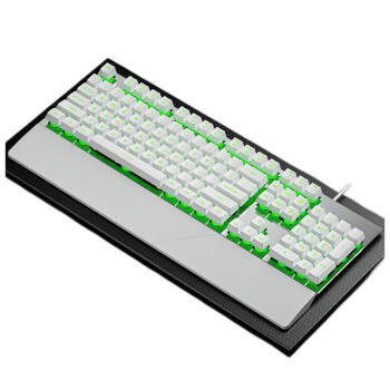 芸果果（Y-FRUITFUL）GK60金属游戏发光键盘RGB手托键盘可拆卸机械手感有线键盘 白色手托版