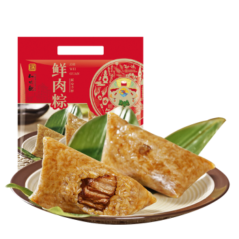 知味观鲜肉馅粽子 中华老字号 散装 手工大猪肉粽 700g5只