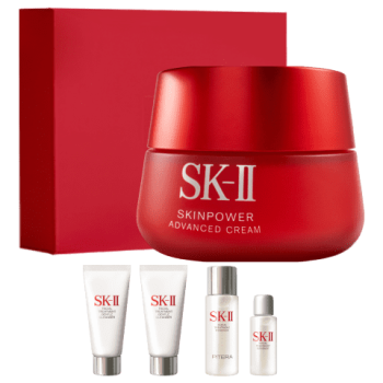 SK-II大红瓶面霜80g抗皱保湿sk2水乳化妆品全套护肤品套装skii生日礼物