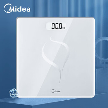 美的（Midea）电子秤 家用健康体重秤电池 智能体重秤 Led显示健身运动耐用减重提醒 MO-CW5