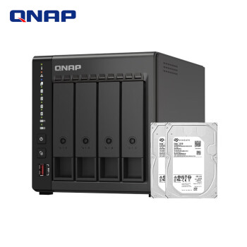 威联通（QNAP）TS-466C 四盘位8G内存四核心处理器网络存储服务器（内含硬盘10T*2）