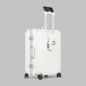 漫游5512行李箱拉杆箱大容量男女旅行箱包密码箱皮箱子26英寸白色