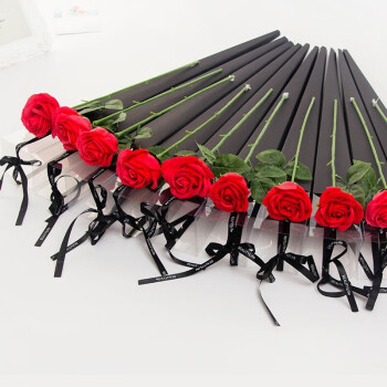 I'M HUA HUA单只红玫瑰花母亲节礼物鲜香皂花生日纪念日520送女友妈妈10支