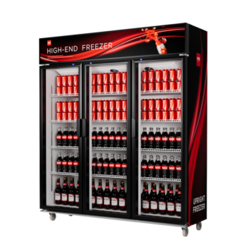 喜莱盛展示柜冷藏大容量商用陈列冷柜玻璃门 超市便利店冰箱啤酒饮料柜风冷循环制冷XLS-B1200F