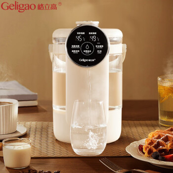 格立高（Geligao） 电热水瓶 恒温家用玻璃电热水壶 智能全自动保温 GLG-K12 象牙白