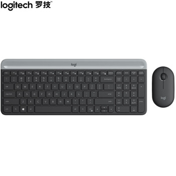 罗技（Logitech） MK470键鼠套装 无线键鼠套装 静音全尺寸超薄键盘 黑色 