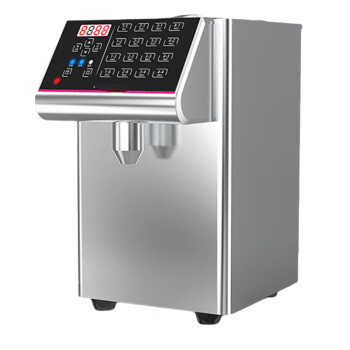 苏勒   lecon/乐创 果糖机商用奶茶专用 小型全自动16格定量机奶茶店设备   16键银色