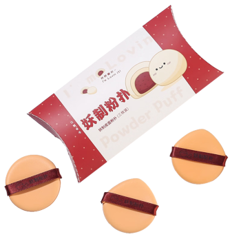 妖制（Yaozhi）粉扑气垫干湿两用官方三角粉饼扑不易吃粉定妆海绵 皮面3枚装