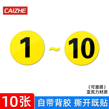 亚克力数字号码标识牌设备机器仓库餐厅澡堂数字标识牌更衣柜编号贴