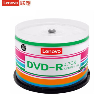 联想（Lenovo）光驱刻录盘 DVD-R 光盘 16速4.7GB 办公系列 桶装50片 空白光盘