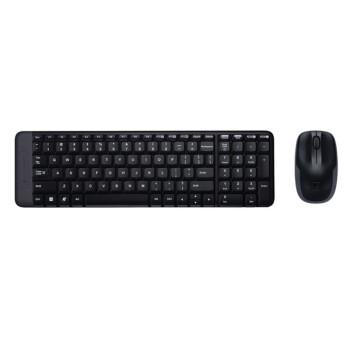 罗技（G）键鼠套装 MK220 无线键鼠套装 家用商务办公无线鼠标无线键盘套装 无线2.4G接收器 黑色