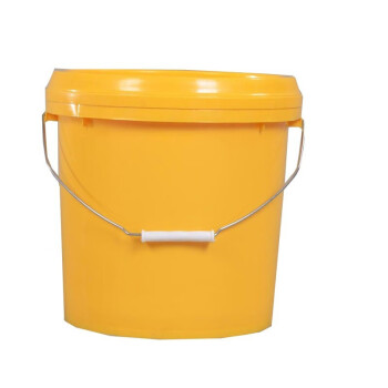 Homeglen 塑料桶包装桶果酱桶食品桶水桶 5L 高款黄色加厚