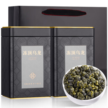 福茗源乌龙茶 黑罐台湾冻顶乌龙浓香特级500g中火礼盒装新茶叶高山茶