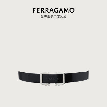 菲拉格慕（Ferragamo）【品牌授权门店发货】 男士黑色圆环扣饰皮带0764823_C  _115