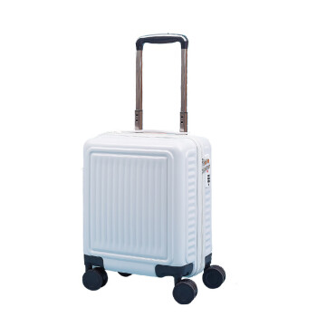 立都（LIDU）航空迷你行李箱小型轻便万向轮旅行箱白色18英寸