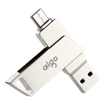 aigo爱国者 Type-C USB3.1 手机U盘 U350 银色 双接口手机电脑用 USB3.1 Type-C 手机U盘 64G