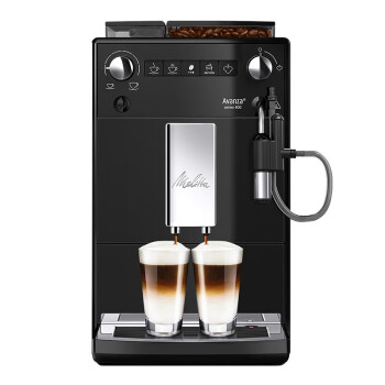 Melitta 咖啡机德国意式全自动咖啡机家用/办公室用 锥形精钢现磨刀盘静噪研磨绵密奶泡系统 F27黑色