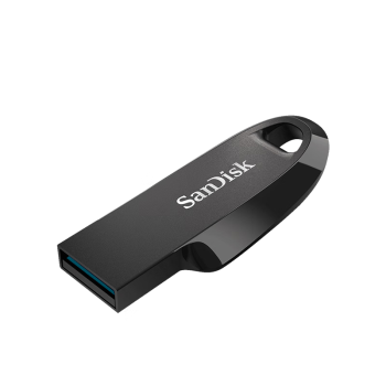 闪迪（SanDisk）64GB USB3.2 U盘 CZ550黑色 安全加密 数据恢复 学习电脑办公投标 小巧便携 车载 大容量优盘