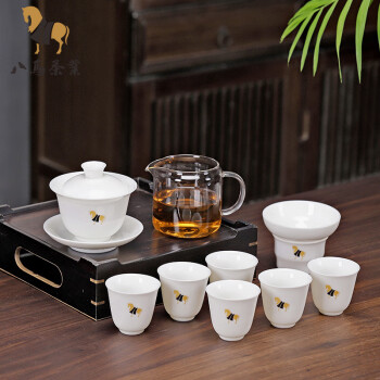 八马茶业 茶具 陶瓷茶具套组  德化白瓷 盒装 乌龙茶茶具套组